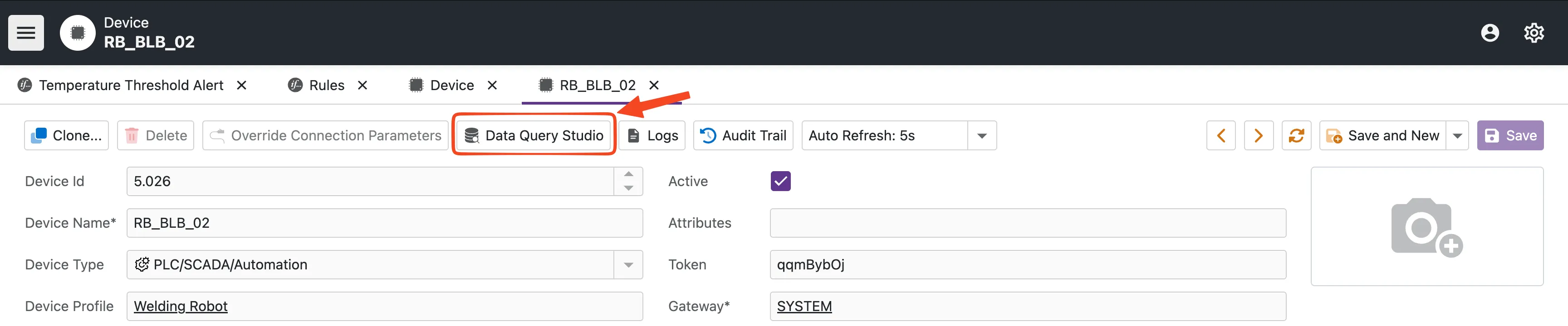 Cihazdan Veri Sorgu Stüdyosuna Erişim