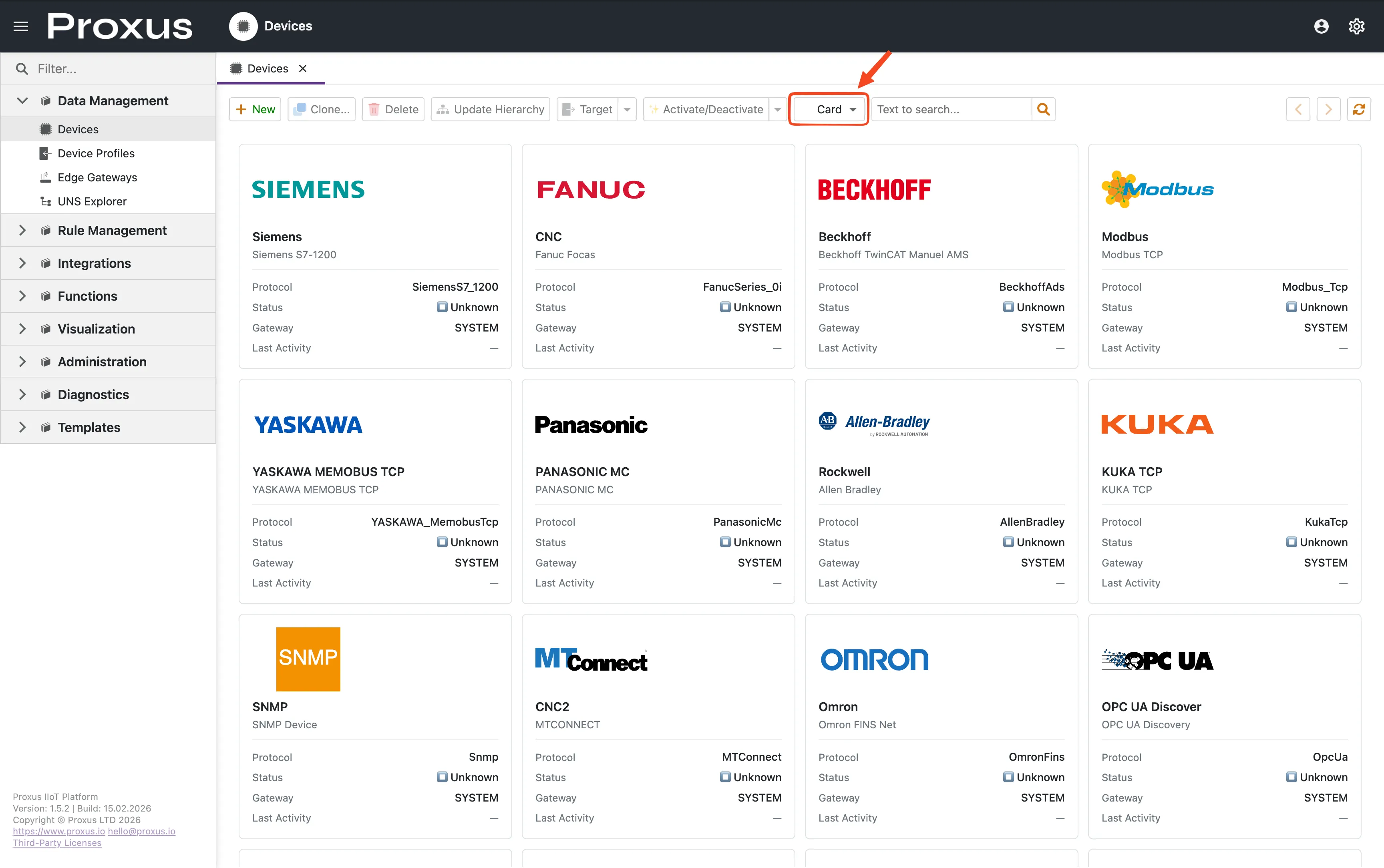 Cihaz Listesi Kart Gorunumu