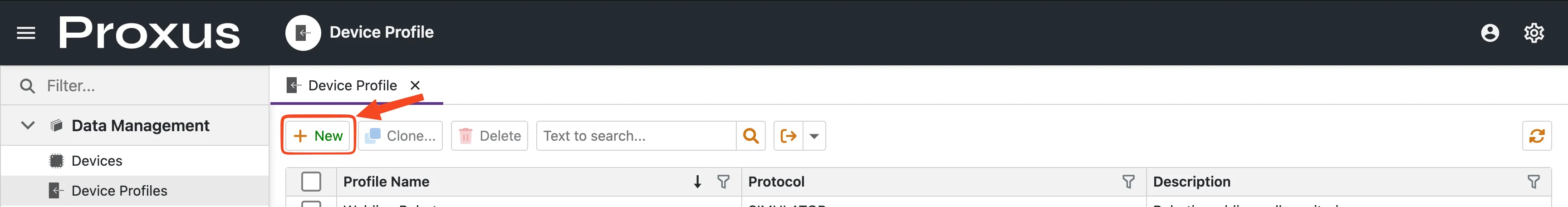 Add New Device Profile