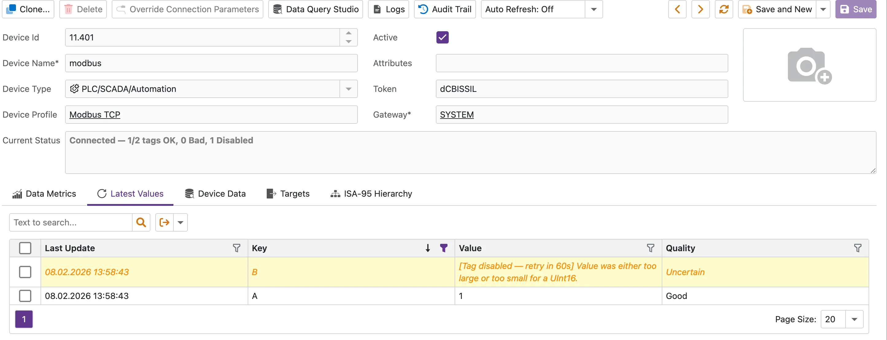 Tag Quality Isolation